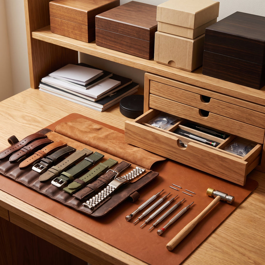 Quels accessoires ranger avec ses montres (bracelets interchangeables, outils, boîtes d'origine)