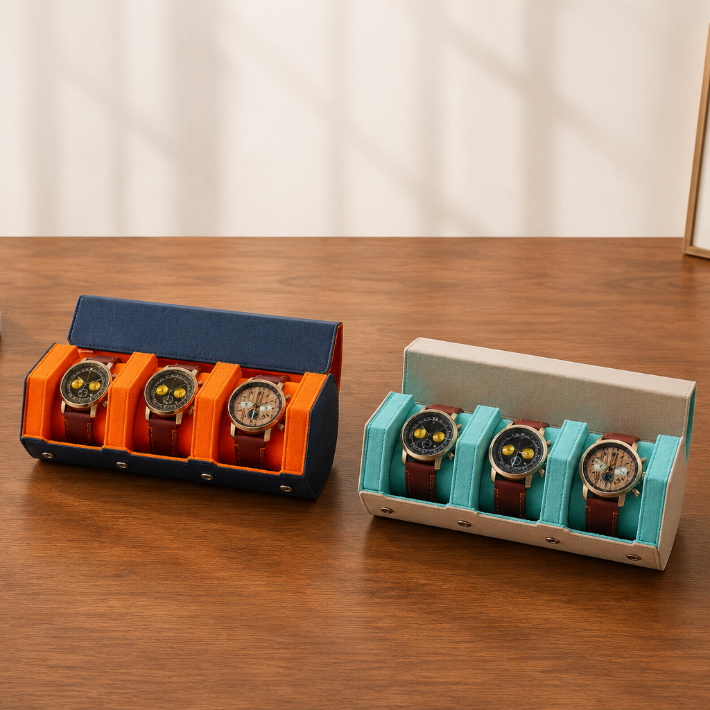 Étui à Montres De Voyage en Cuir – 1 Montre