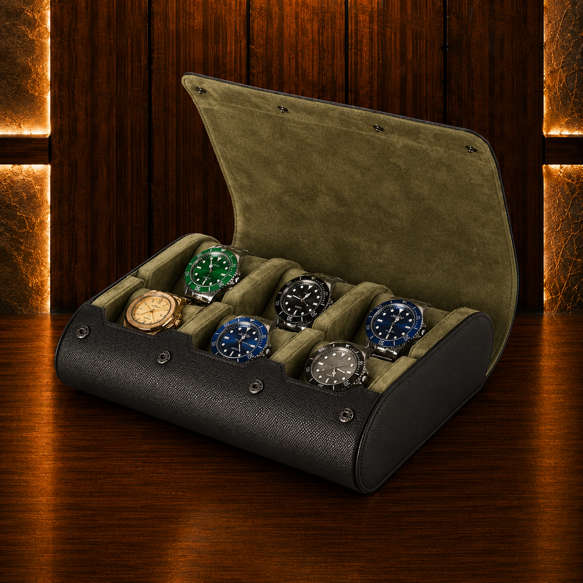Étui à Montres Double – 6 Montres