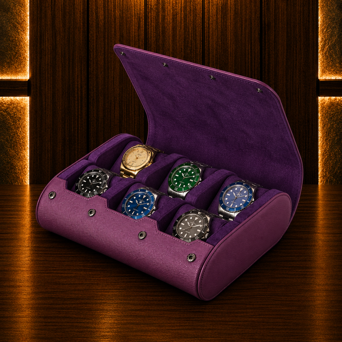 Étui à Montres Double – 6 Montres