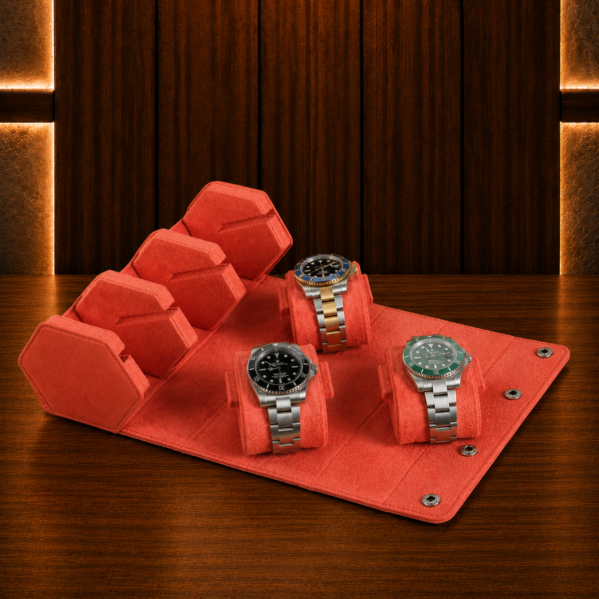 Boîte à Montres Hexagonale – 3 Montres