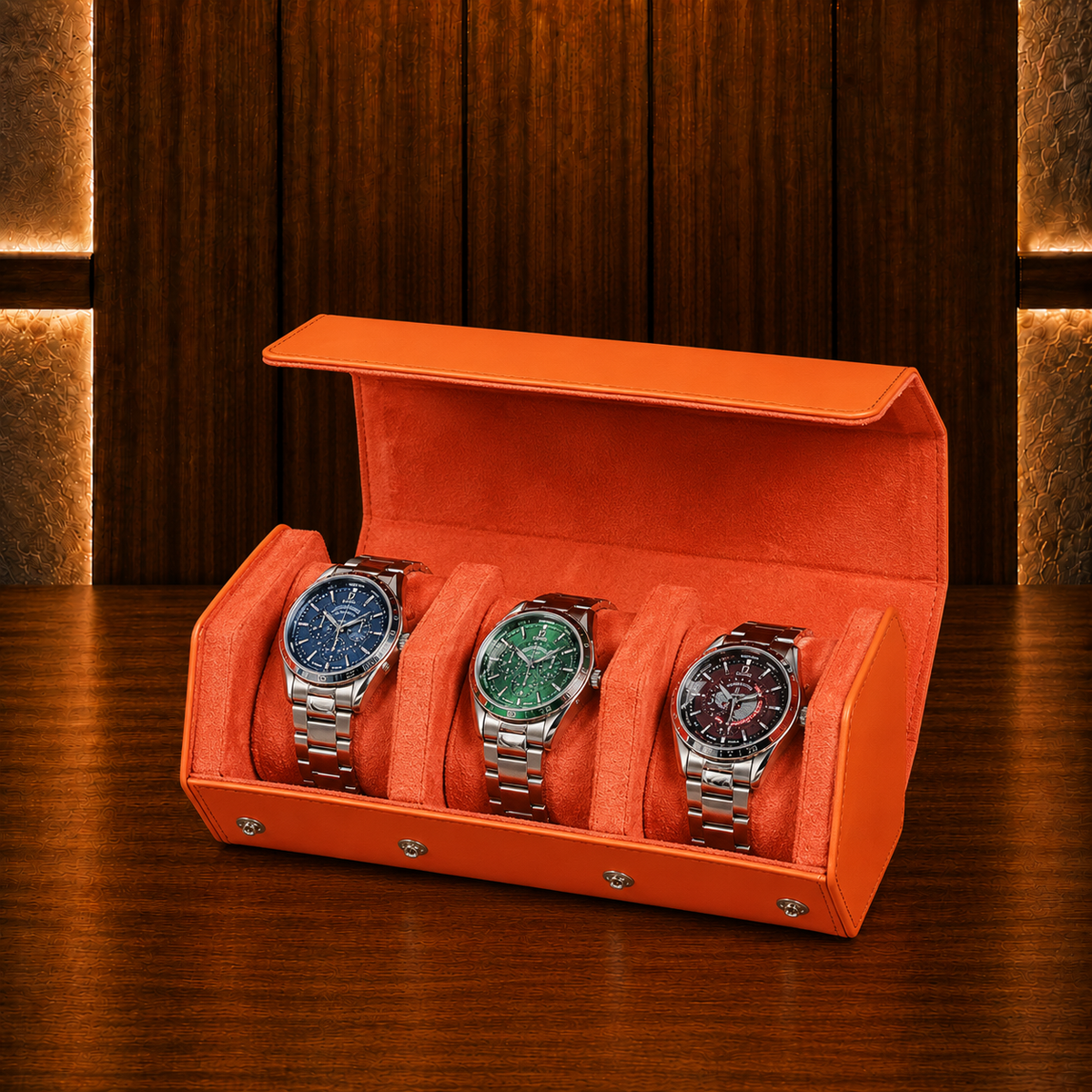 Boîte à Montres Hexagonale – 3 Montres