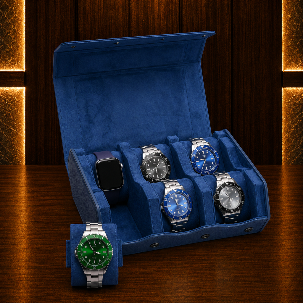Boîte à Montres Hexagonale Double – 6 Montres