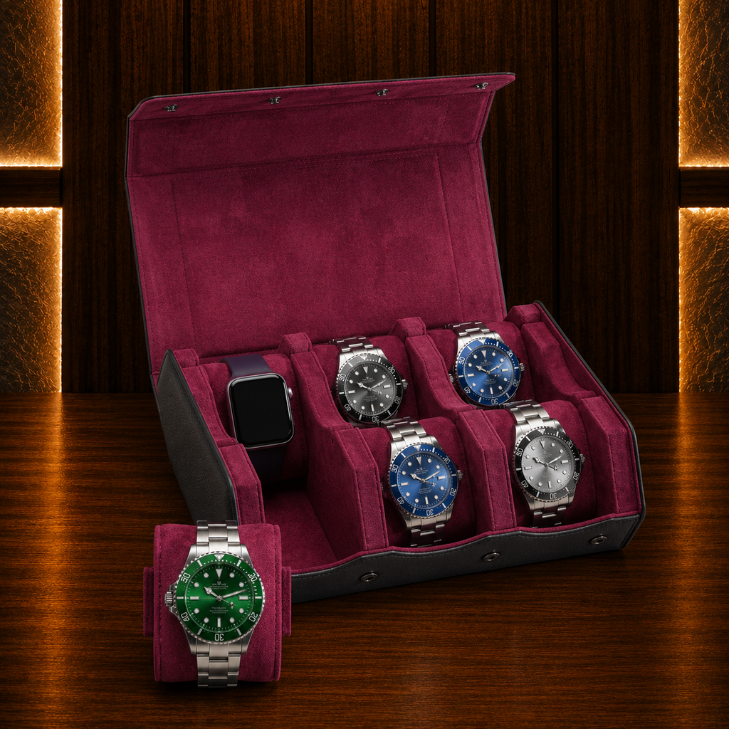 Boîte à Montres Hexagonale Double – 6 Montres