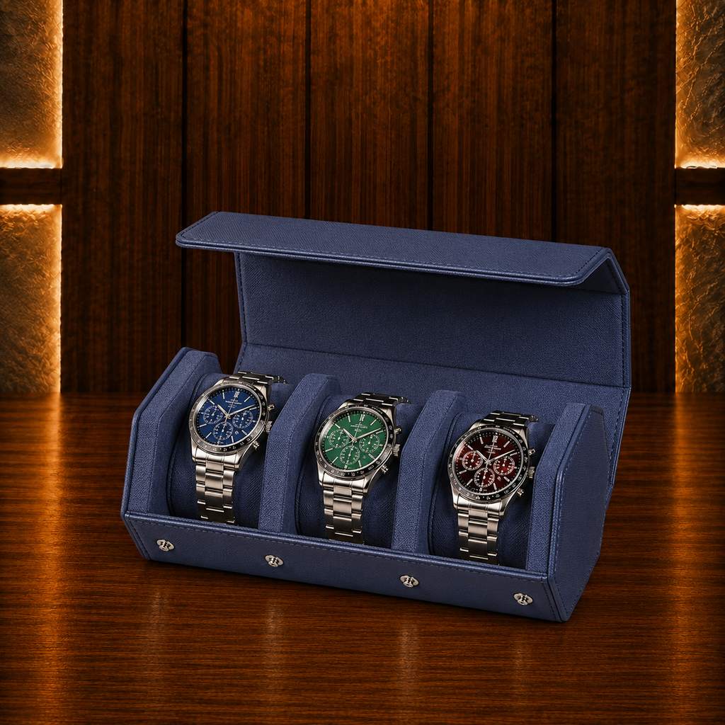 Boîte à Montres Hexagonale – 3 Montres