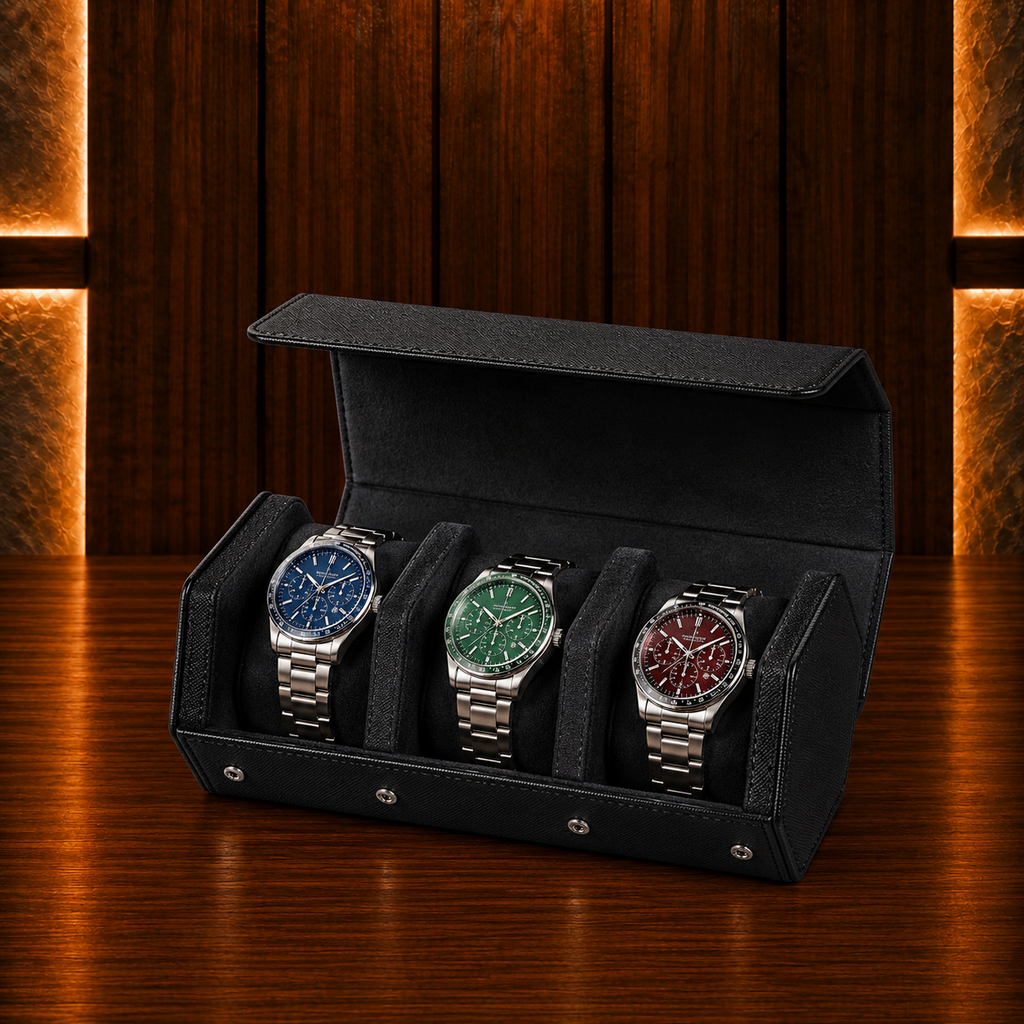 Boîte à Montres Hexagonale – 3 Montres
