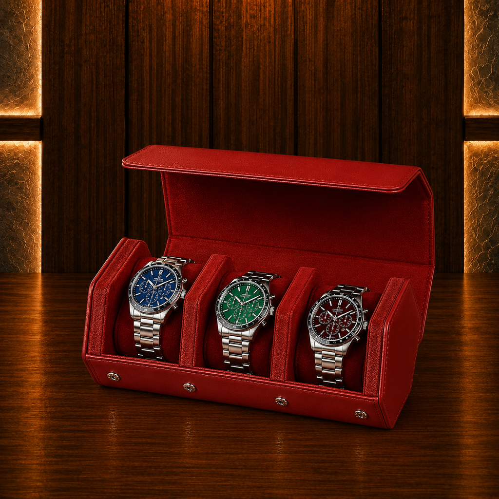 Boîte à Montres Hexagonale – 3 Montres