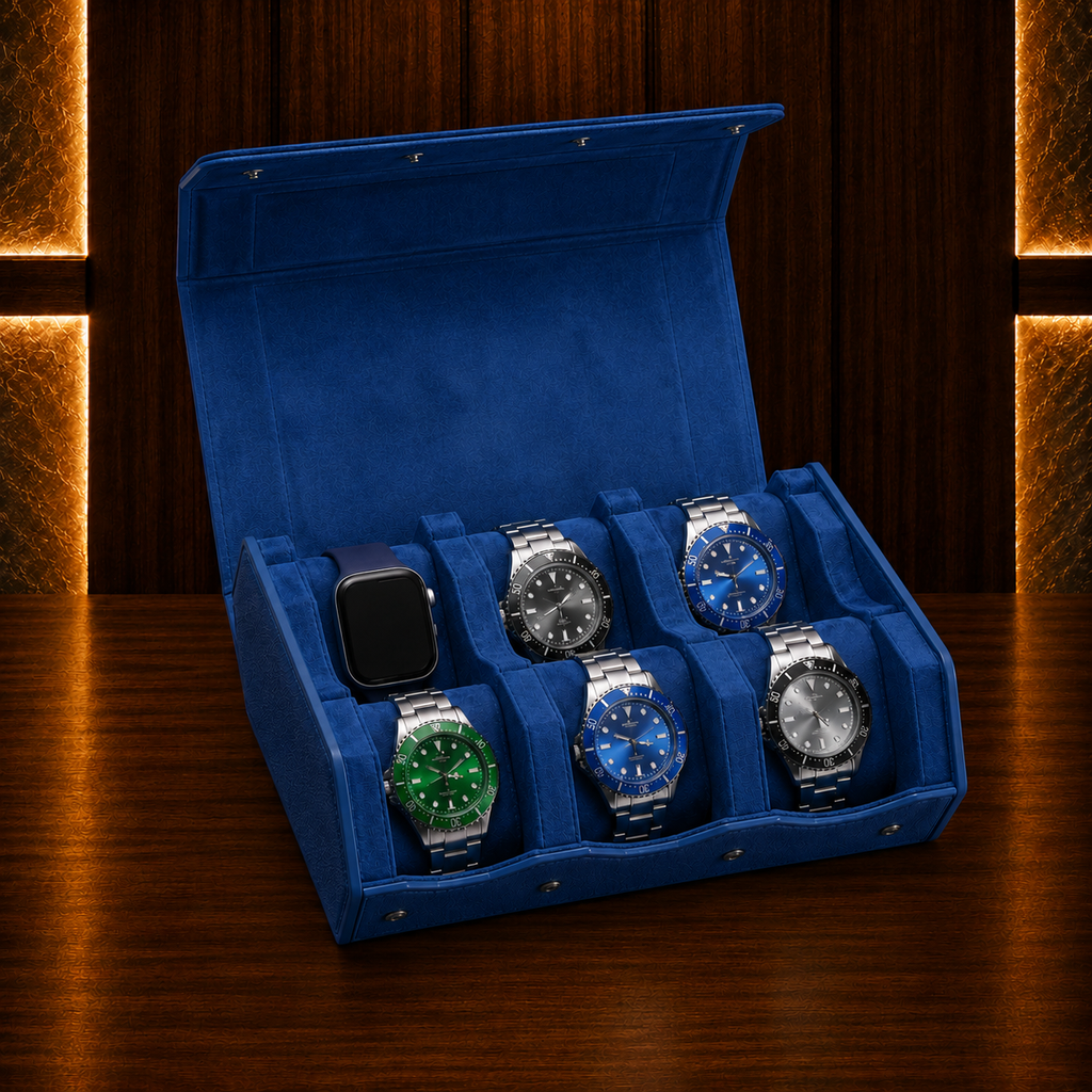 Boîte à Montres Hexagonale Double – 6 Montres