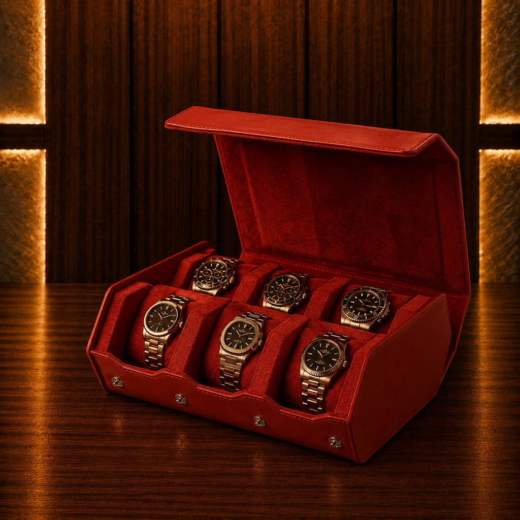Boîte à Montres Hexagonale – 6 Montres