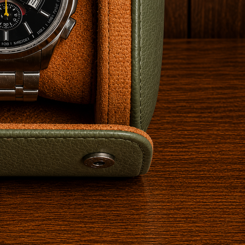 Étui à Montres Kaki – 1 Montre