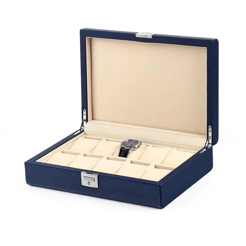 Boîte à Montres Monochrome Bleue – 10 Montres