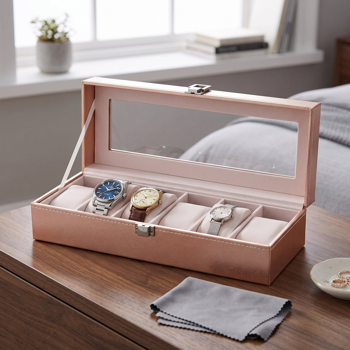 Boîte à Montres Charmante Classique – 6 Montres