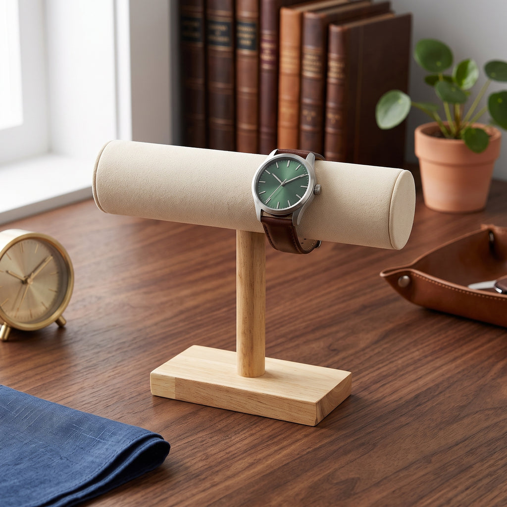 Support à Montre Bambou Crème – 4 Montres