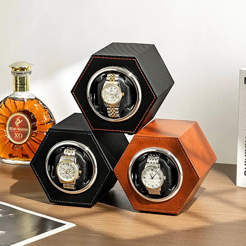 Remontoir à Montre Hexagonal Carbone – 1 Montre