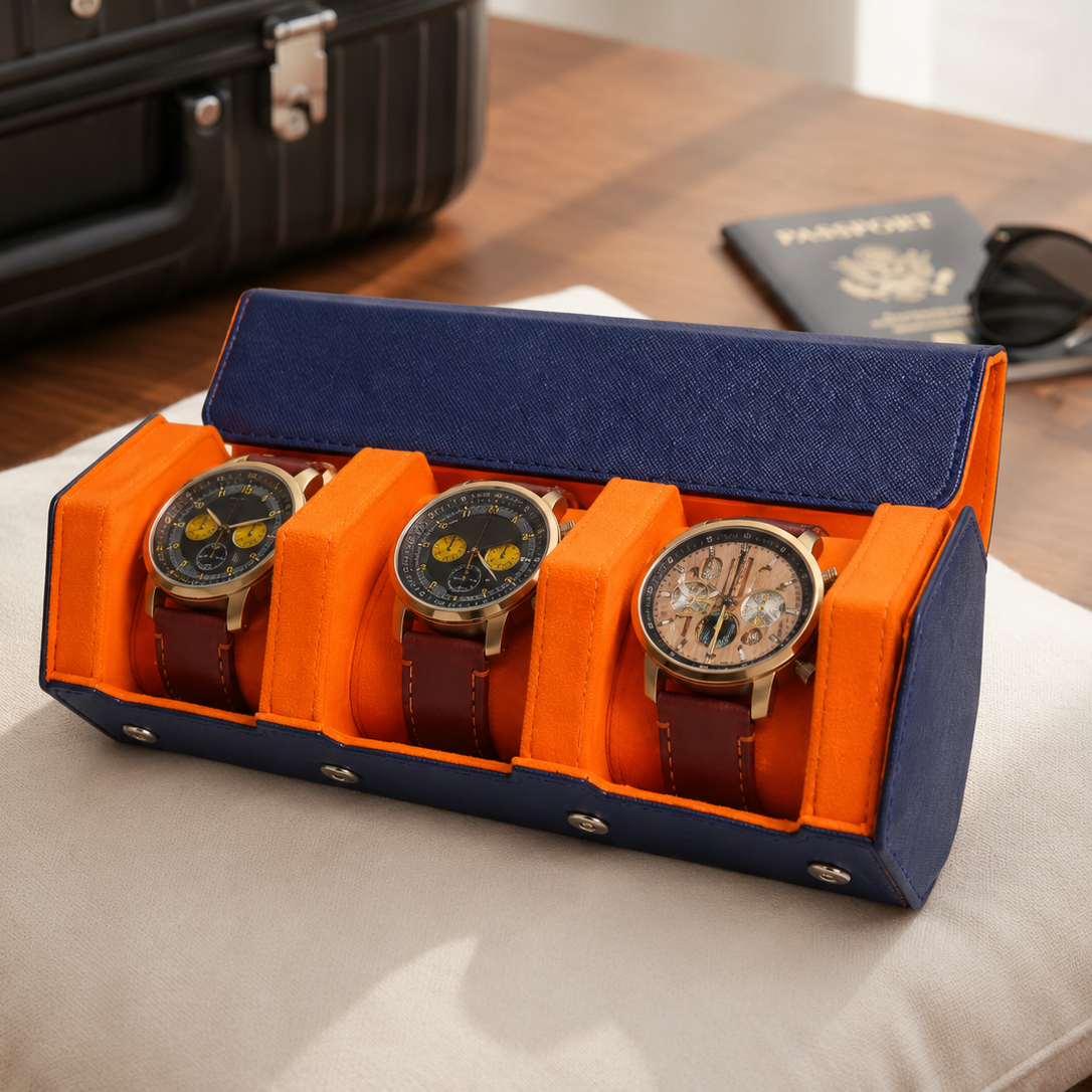 Étui à Montres De Voyage en Cuir – 1 Montre