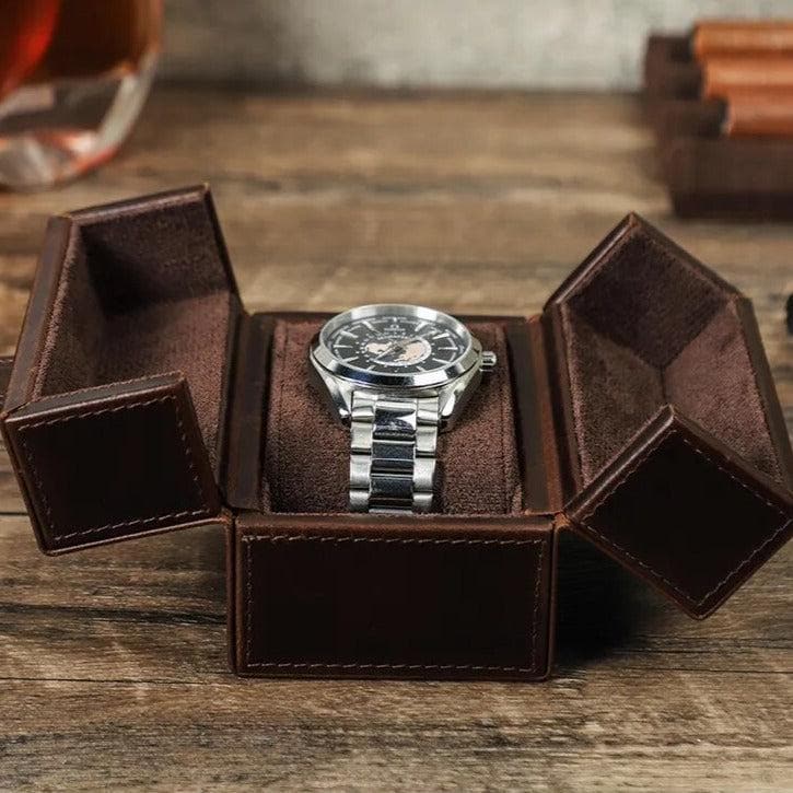 Boîte à Montres en Cuir Mystérieuse – 1 Montre