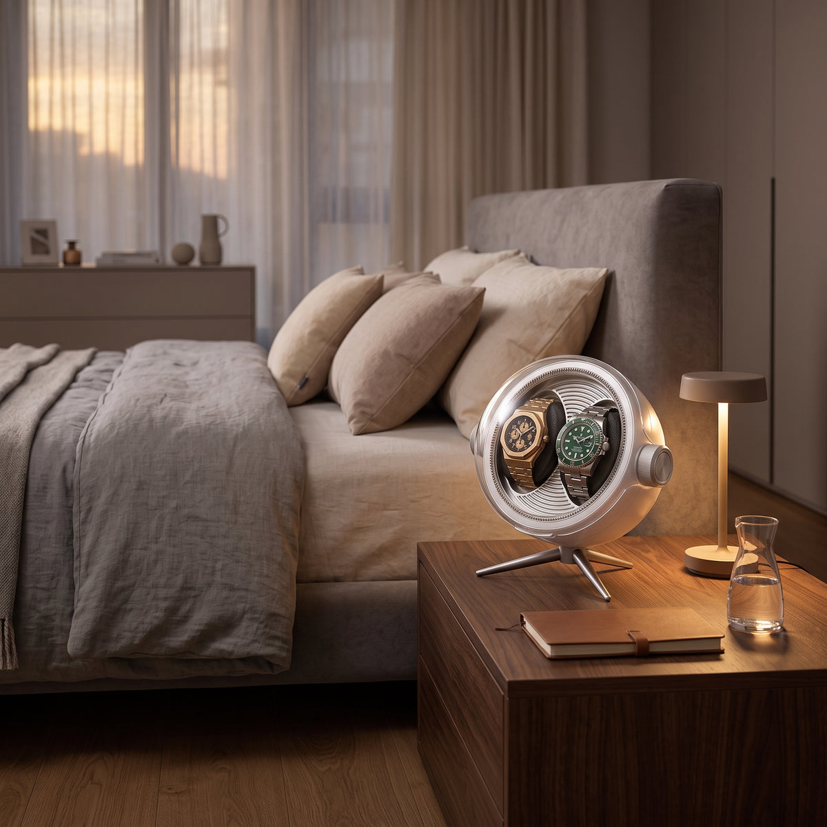 Remontoir à Montre Tripode Duo Blanc – 2 Montres