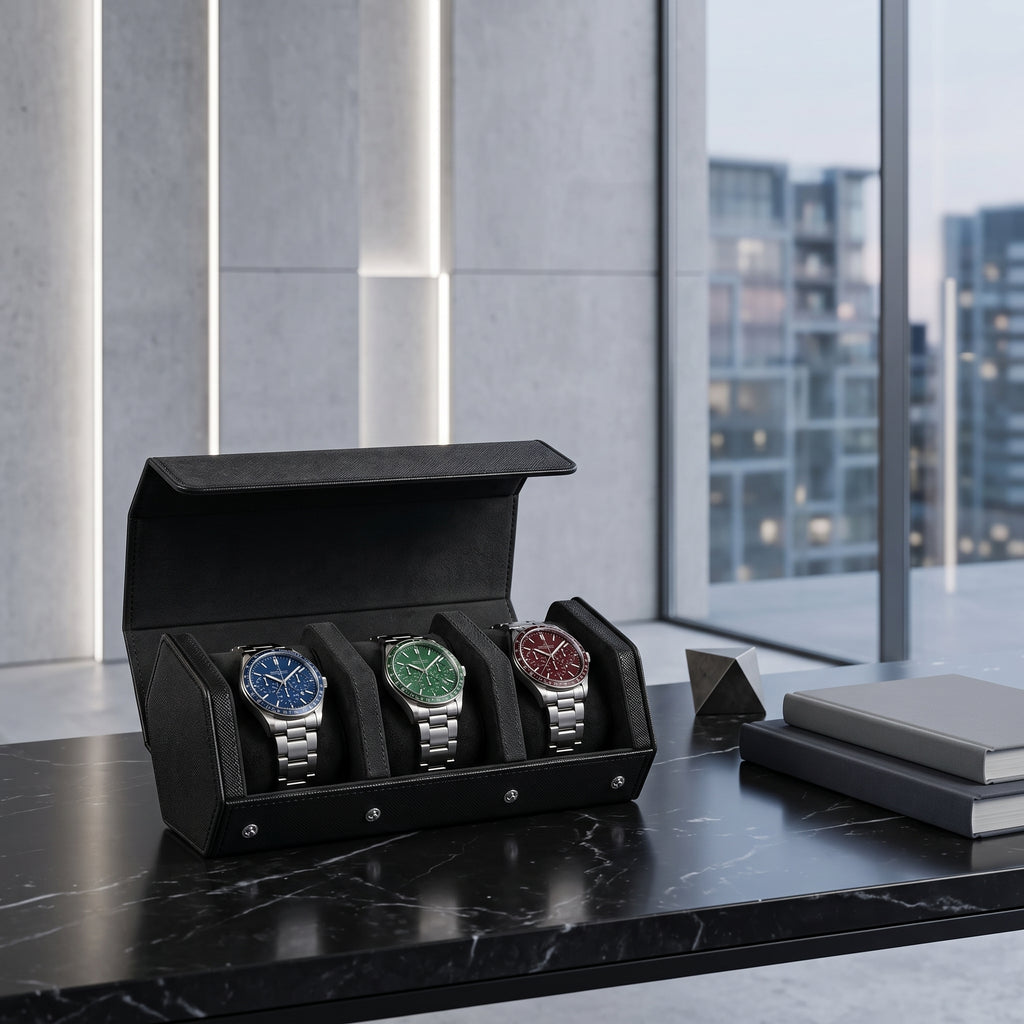Boîte à Montres Hexagonale – 3 Montres