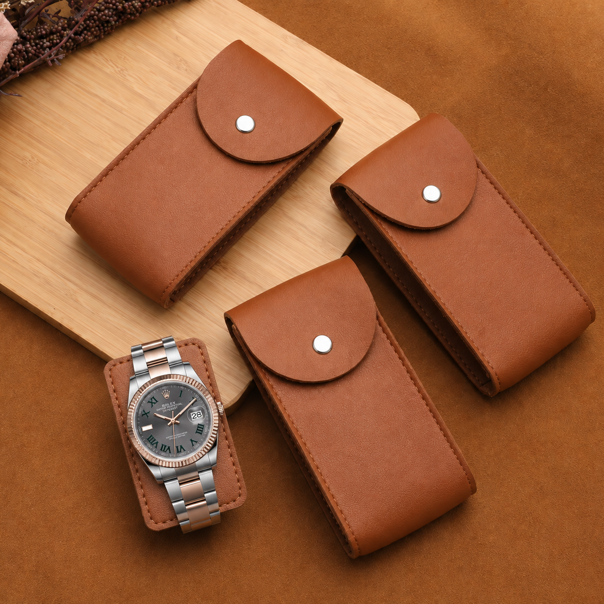Étui à Montres Cuir Tradition