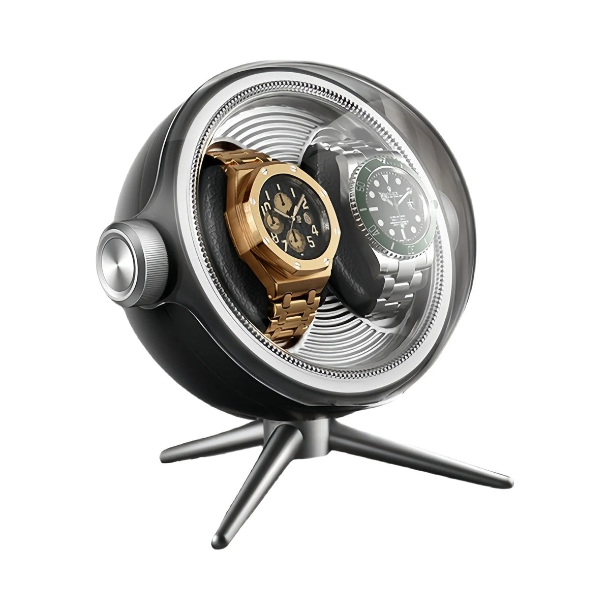 Remontoir à Montre Tripode Duo Noir – 2 Montres