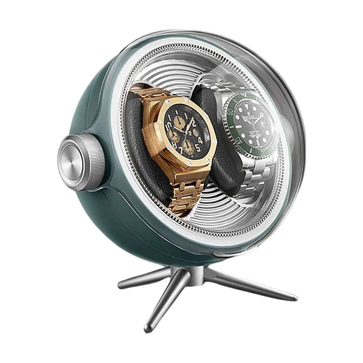 Remontoir à Montre Tripode Duo Vert – 2 Montres