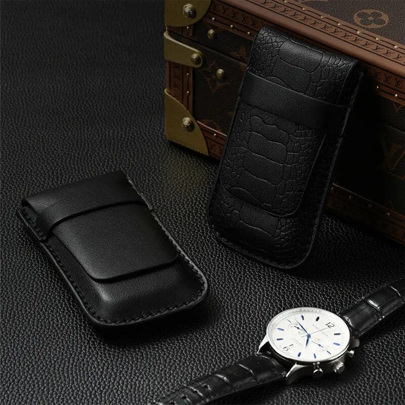 Étui à Montres Noir Sobre – 1 Montre