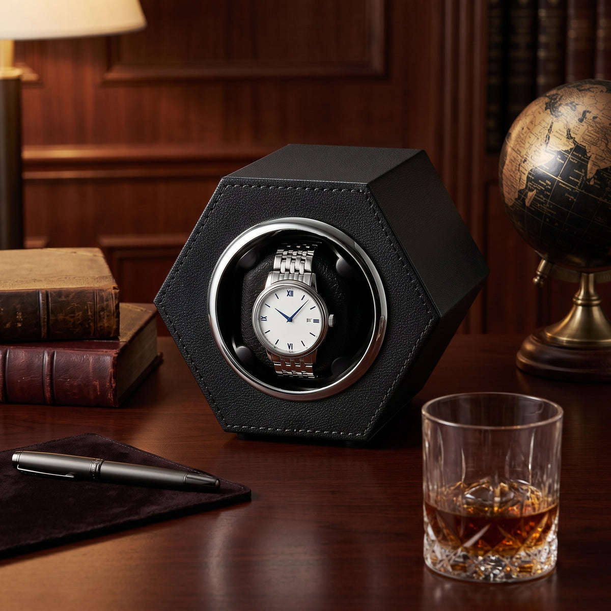 Remontoir à Montre Hexagonal Design Corbeau – 1 Montre