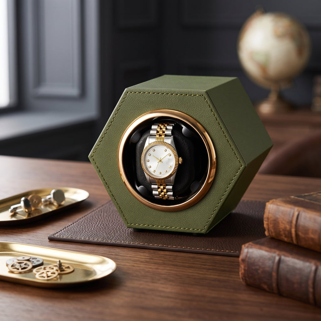Remontoir à Montre Hexagonal Kaki – 1 Montre