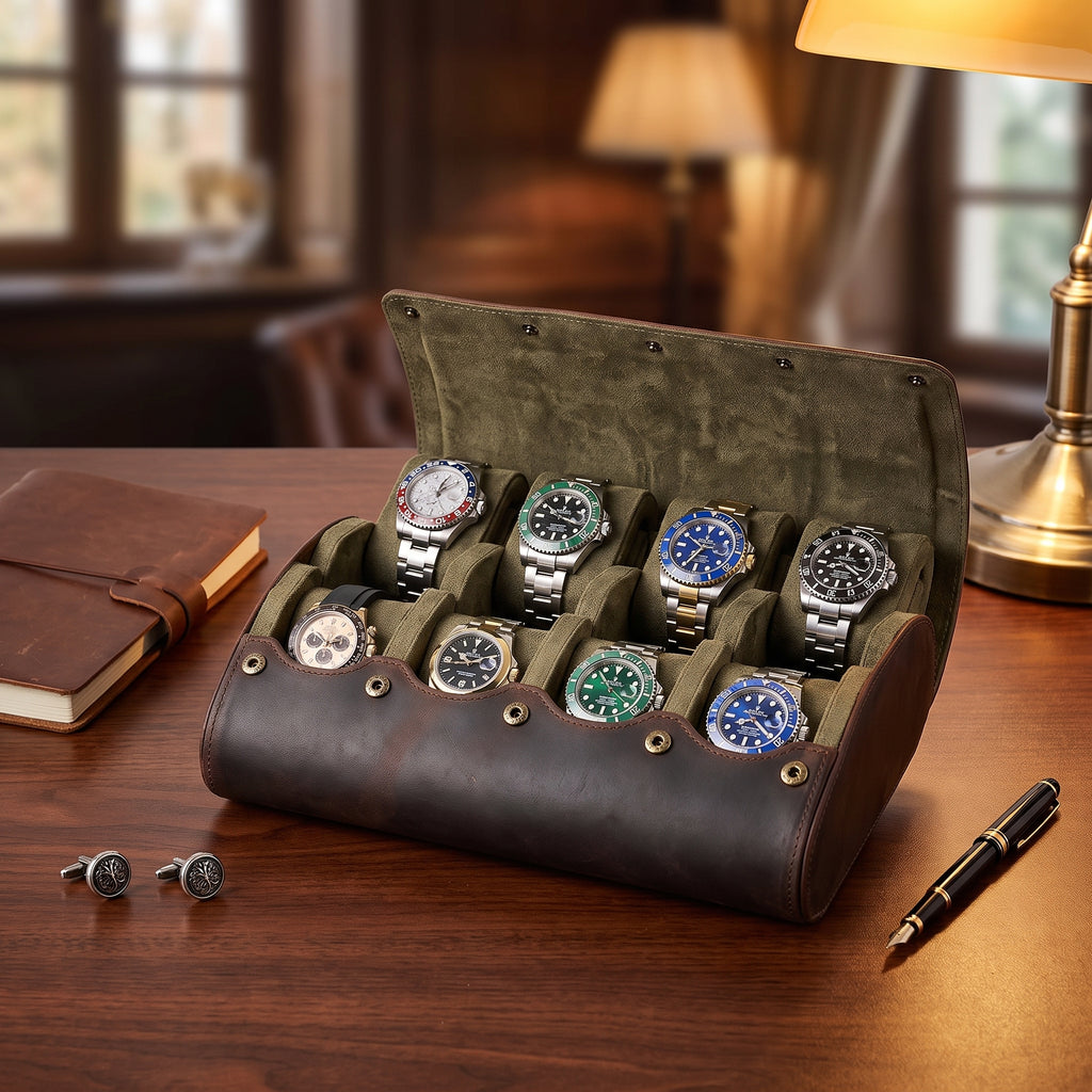 Étui à Montres Cuir Tradition – 8 Montres