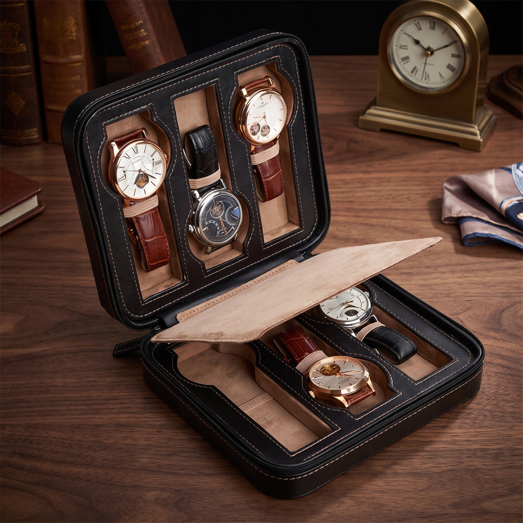Étui Noir Invia - 6 Montres