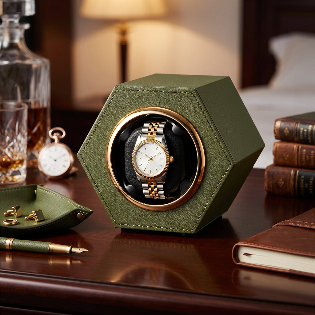 Remontoir à Montre Hexagonal Kaki – 1 Montre