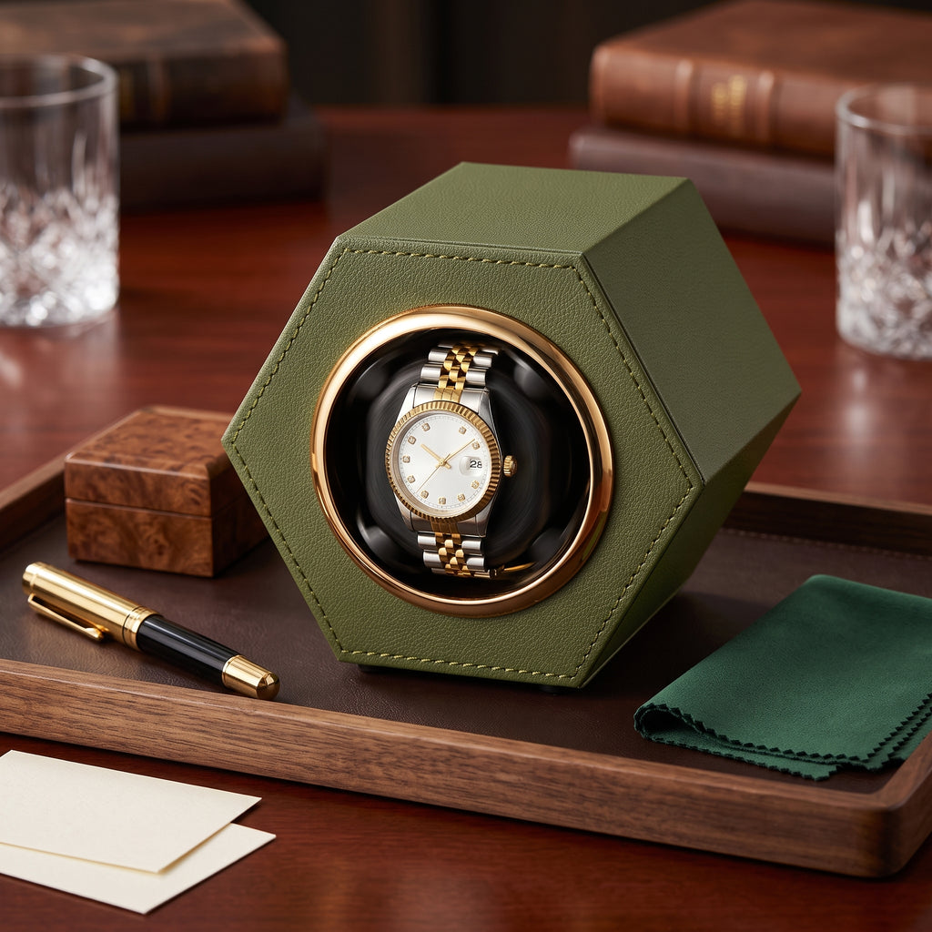 Remontoir à Montre Hexagonal Kaki – 1 Montre