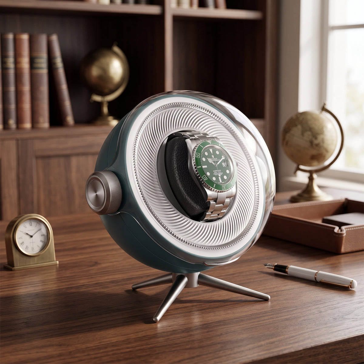 Remontoir à Montre Tripode Solo Vert – 1 Montre