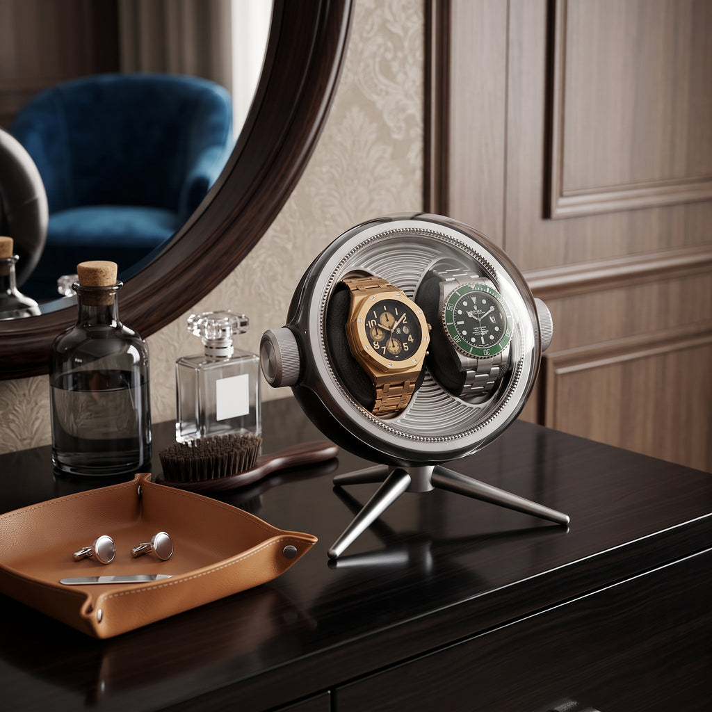 Remontoir à Montre Tripode Duo Noir – 2 Montres