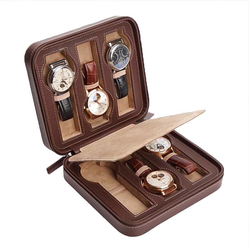 Étui Marron Invia - 6 Montres