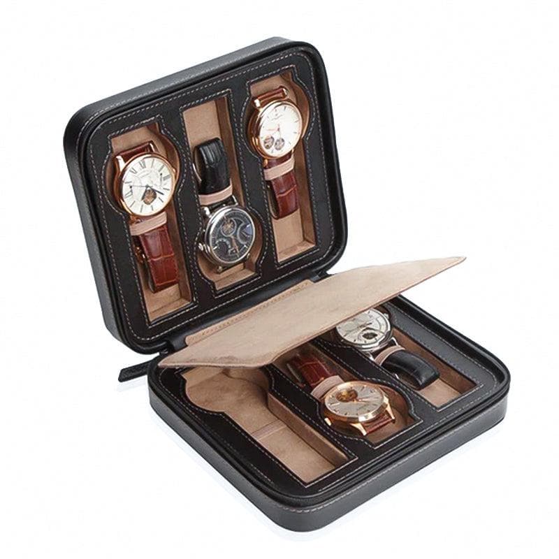 Étui Noir Invia - 6 Montres