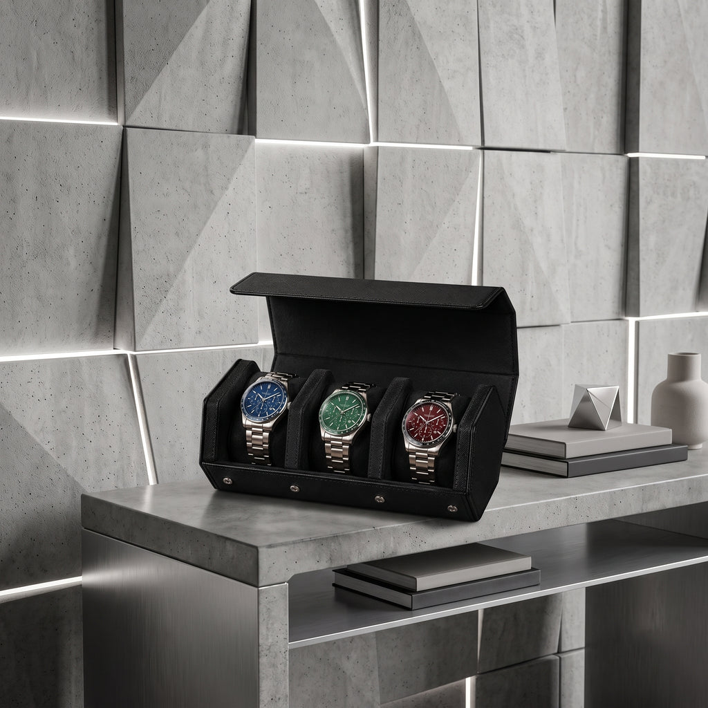 Boîte à Montres Hexagonale – 3 Montres