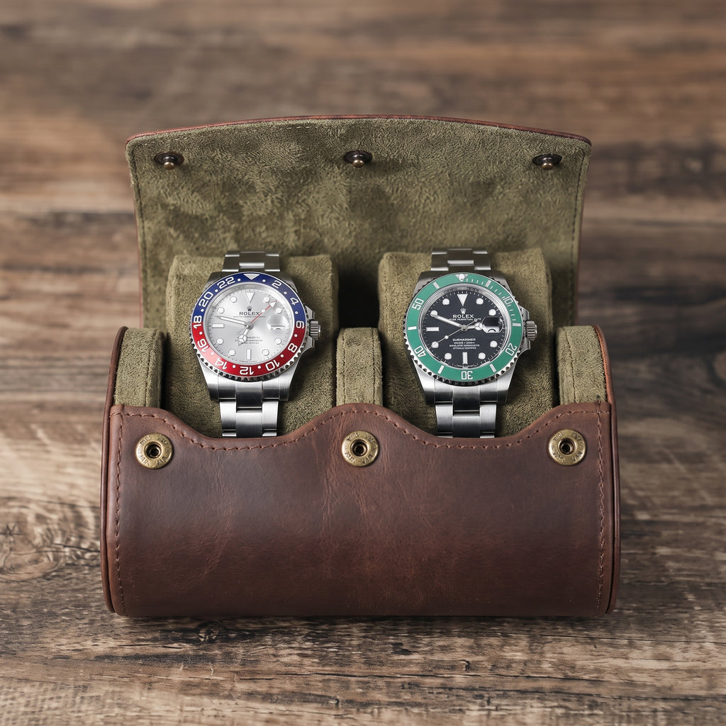 Étui à Montres Cuir Tradition – 2 Montres