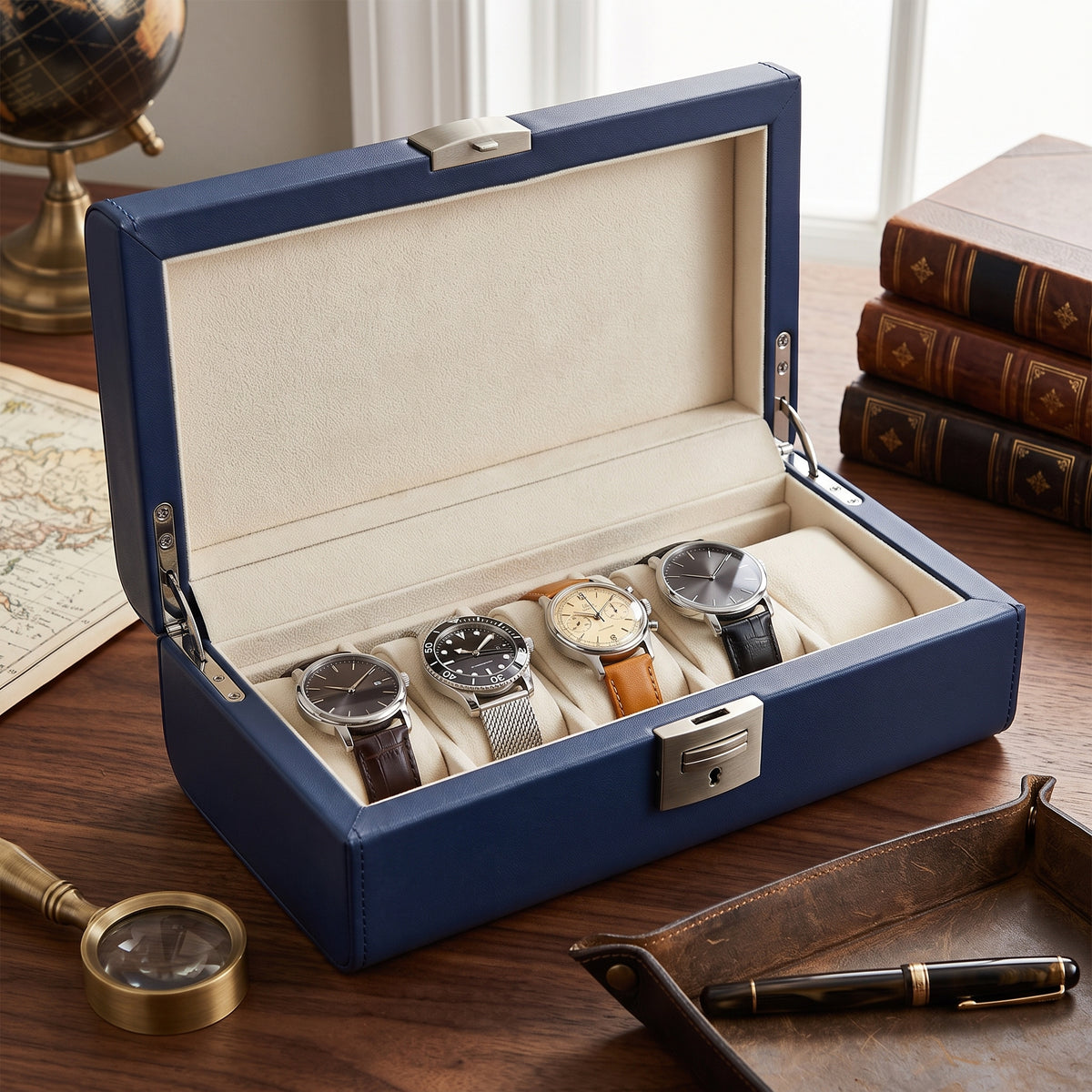 Boîte à Montres Deluxe Océan – 4 Montres