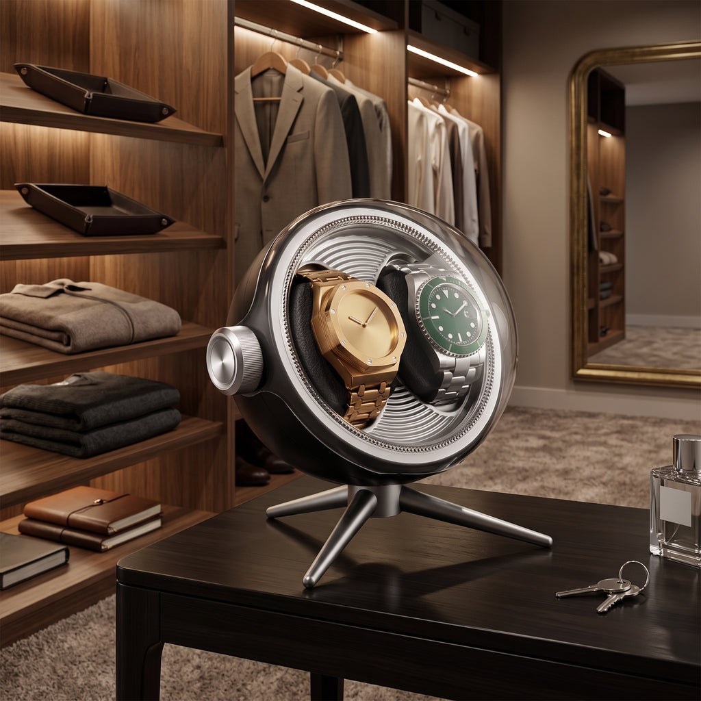 Remontoir à Montre Tripode Duo Noir – 2 Montres