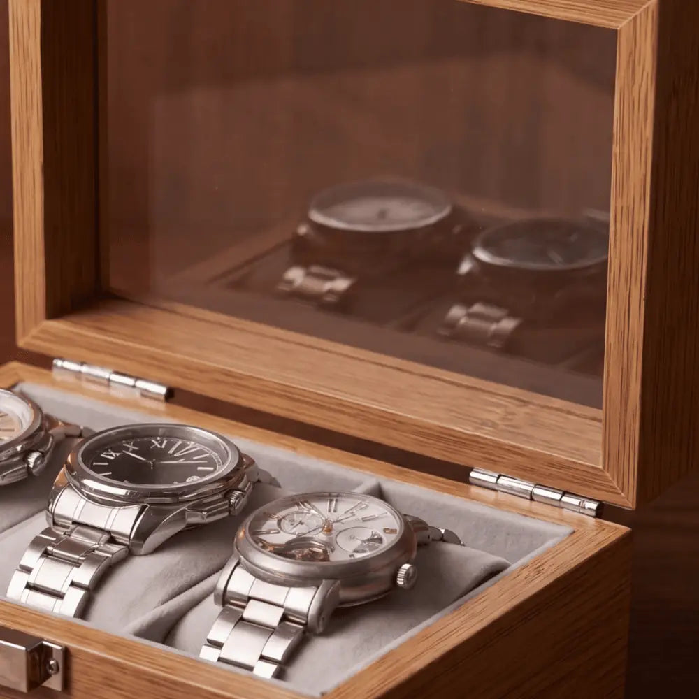 Boîte à Montres en Chêne Clair – 3 Montres
