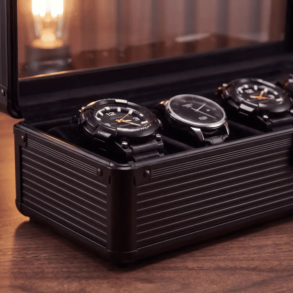 Boîte à Montres en Aluminium – 5 Montres
