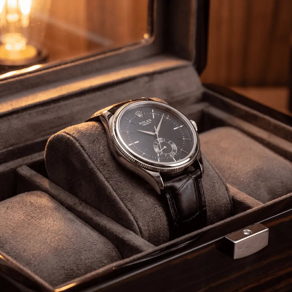 Boîte à Montres Laquée Noire – 3 Montres