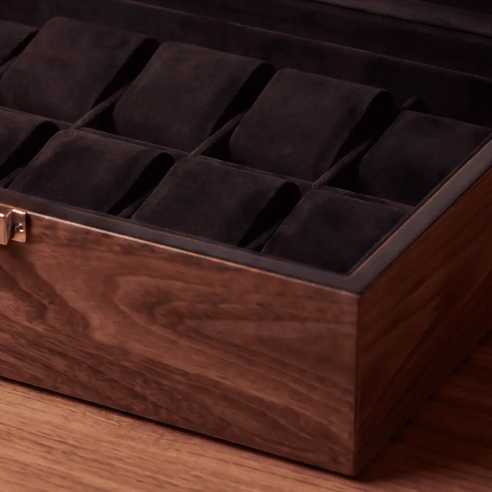 Boîte à Montres en Noyer Mat – 10 Montres