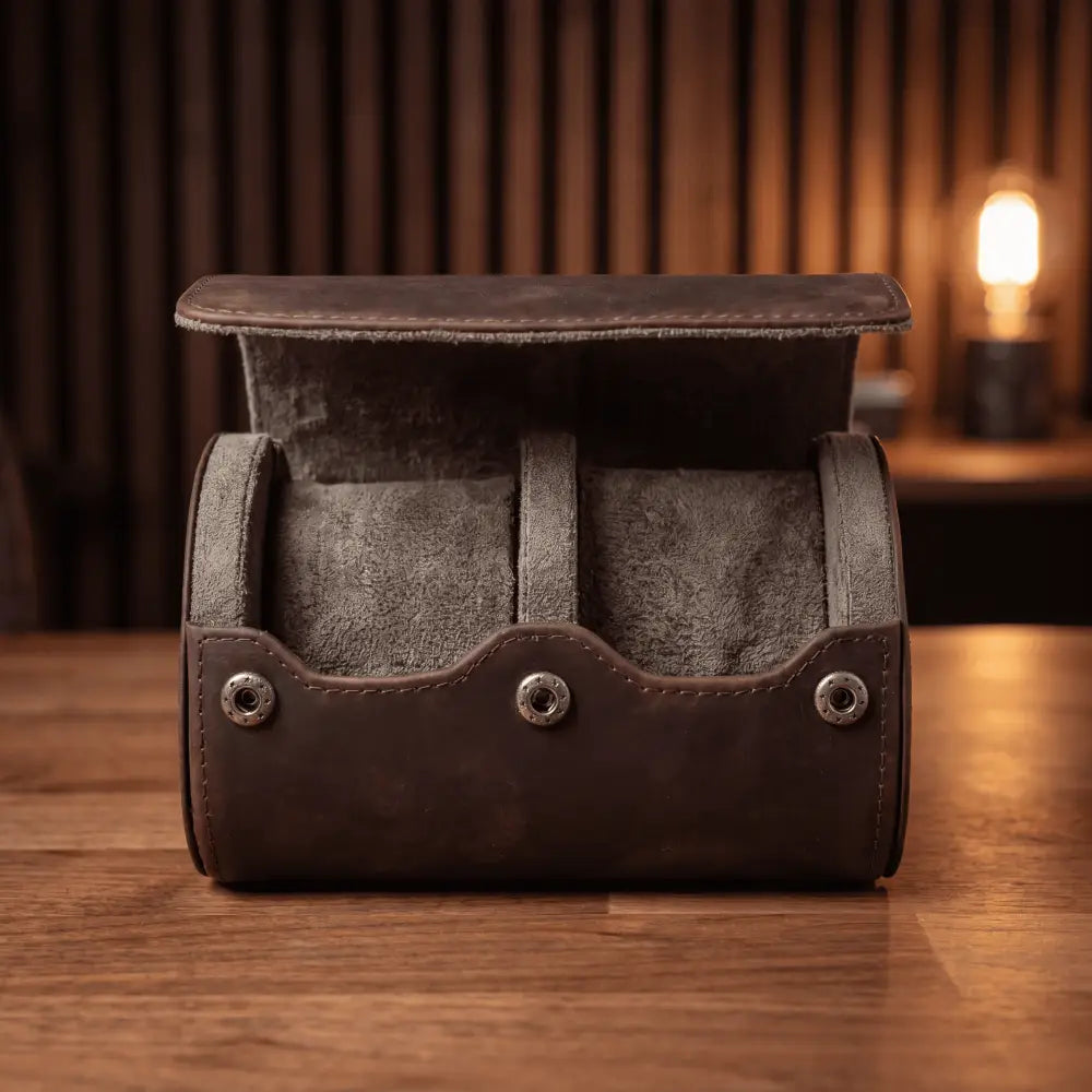 Étui à Montres Cuir Tradition – 2 Montres