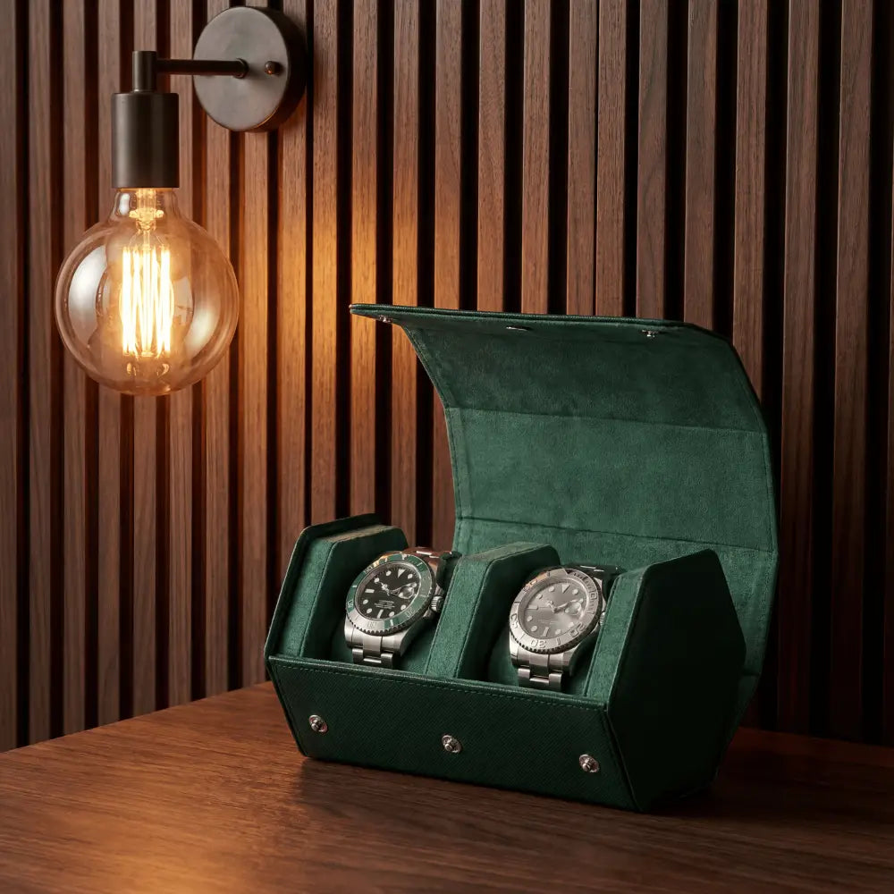 Étui à Montres Émeraude – 2 Montres