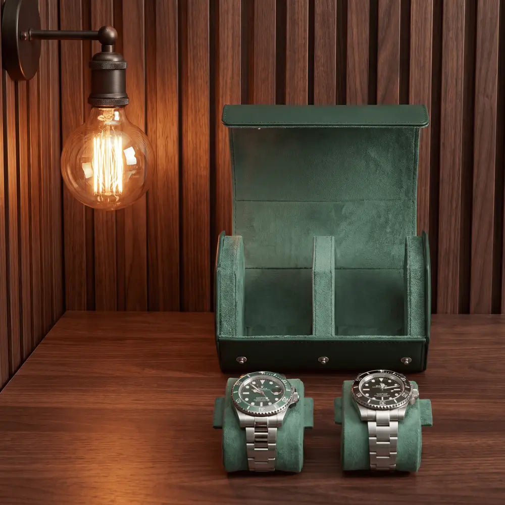 Étui à Montres Émeraude – 2 Montres