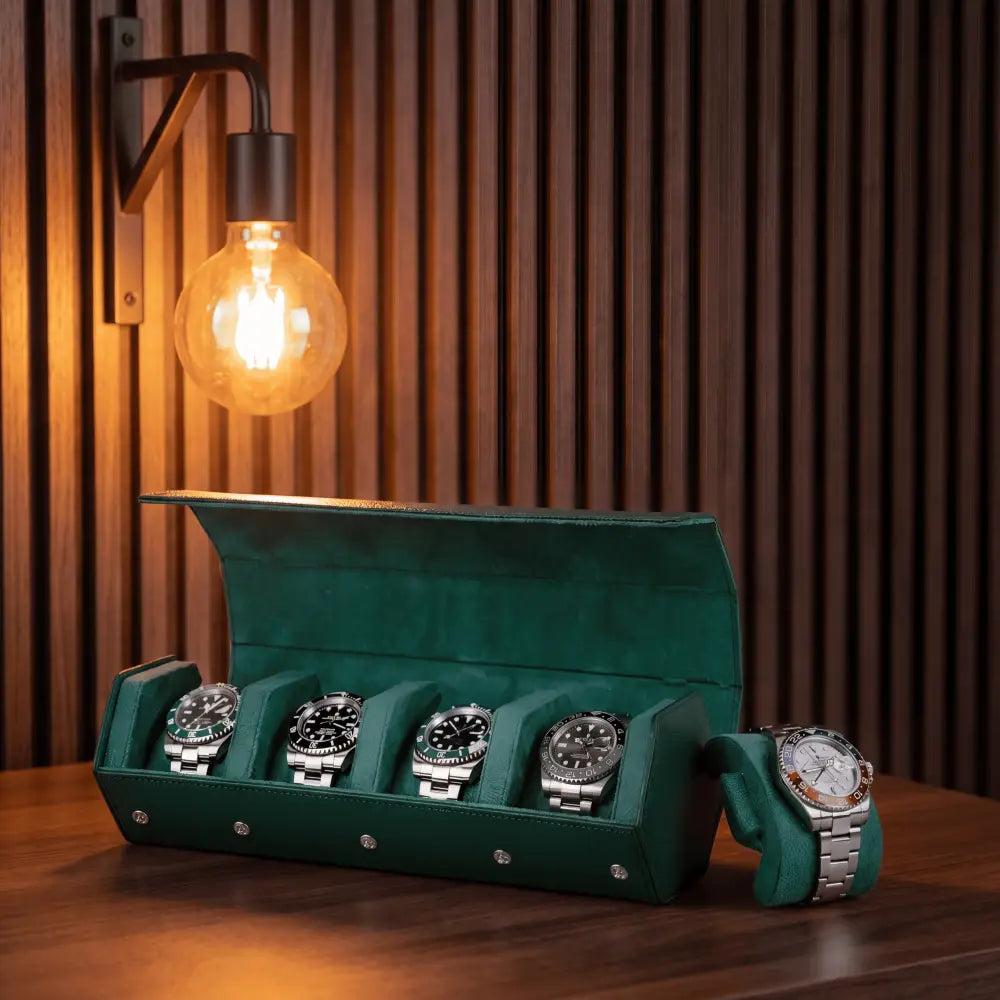 Étui à Montres Émeraude – 4 Montres