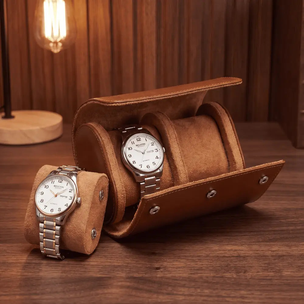 Étui à Montres en Cuir – 2 Montres