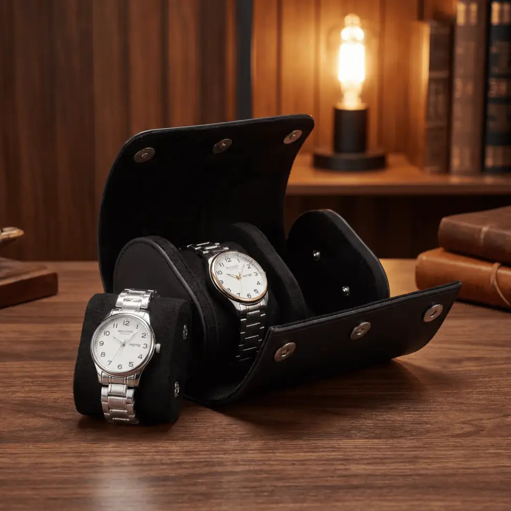 Étui à Montres en Cuir – 2 Montres